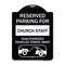 Signmission Reserved Parking for Church Staff Unauthorized Vehicles Towed Away Alum, 24" x 18", BW-1824-23124 A-DES-BW-1824-23124 - alternate 1